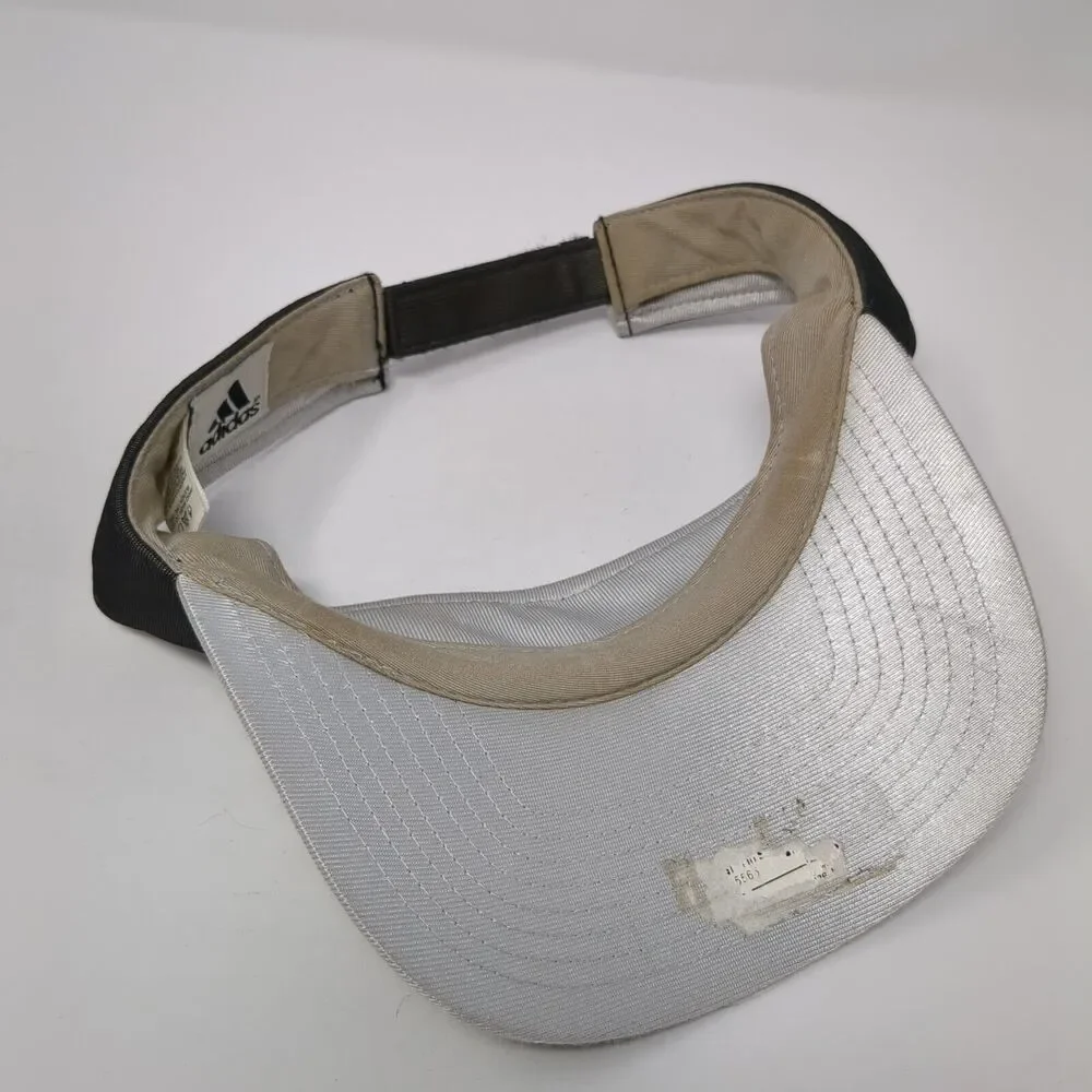 Adidas Strapback Golf Sun Visor Black One Size Adjustable Embroidered Polyester